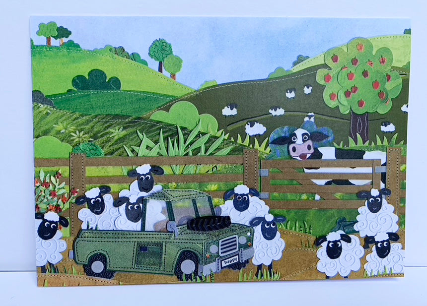 Happy sheep  card