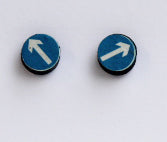 Round Traffic Arrows Earrings