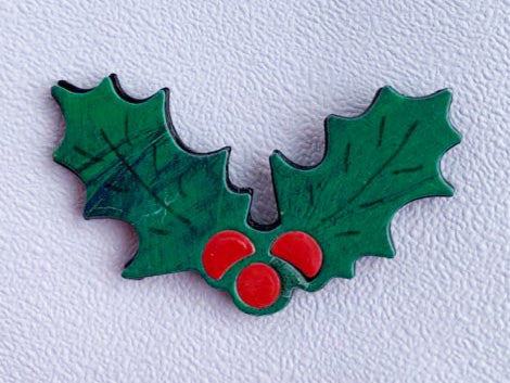 Holly Berry Brooch