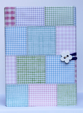 Large gingham quilted journal