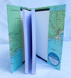 Plymouth Nautical chart loose cover journal