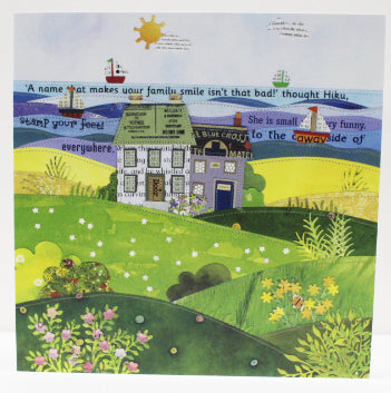 Seaside cottages greetings card