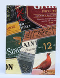 Whisky label small notebook
