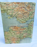Old Map showing YHA locations loose cover journal