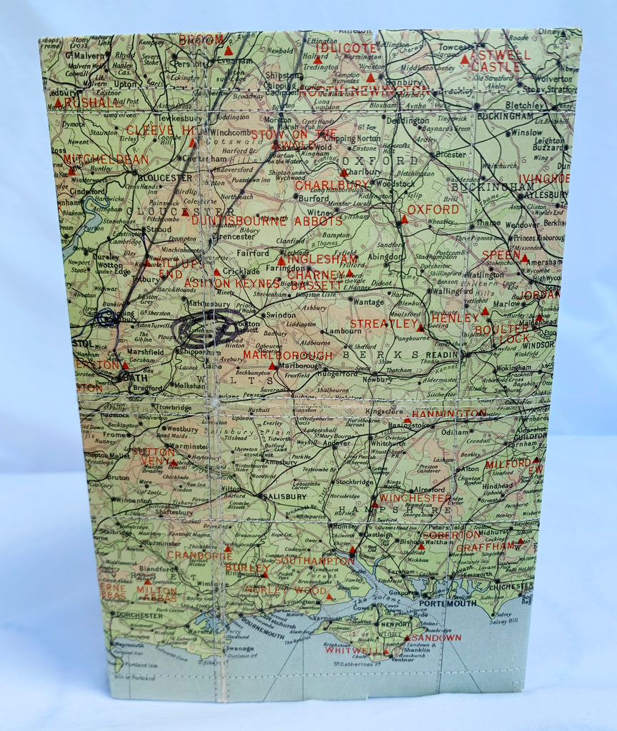 Old Map showing YHA locations loose cover journal